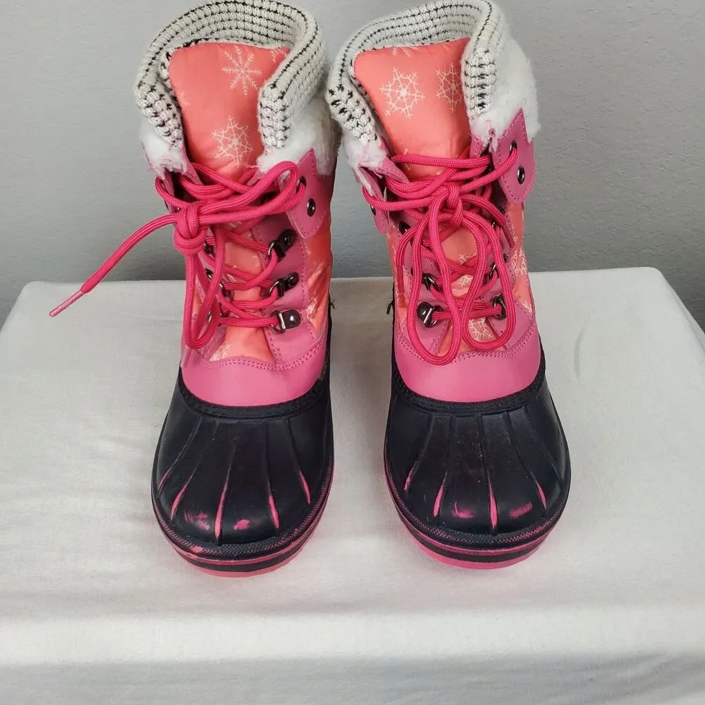 Michansha Girl's Size 3 Snow Boots Faux Fur